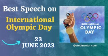 Best Speech on International Olympic Day - 23 June 2023