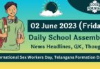 Daily School Assembly Today News Headlines for 02 June 2023