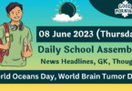 Daily School Assembly Today News Headlines for 08 June 2023