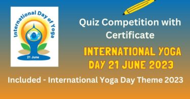 Quiz Competition with Certificate on International Yoga Day for Students 2023