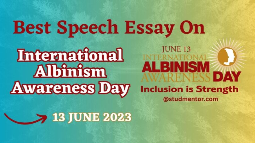 Speech Essay on International Albinism Awareness Day - 13 June