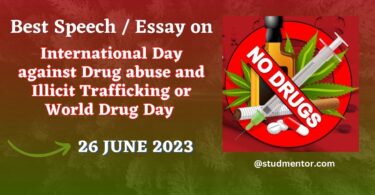 Speech on International Day against Drug abuse and Illicit Trafficking 26 June 2023