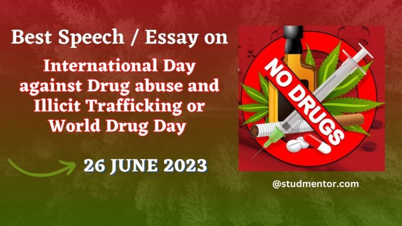 Speech on International Day against Drug abuse and Illicit Trafficking 26 June 2023
