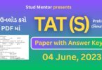 TAT (S) Prelims Question Paper with Official Answer Key in PDF (4 June 2023)