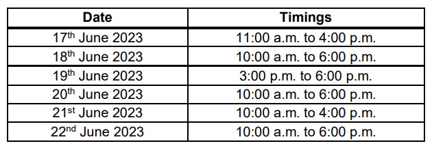 Time Schedule of G20 Exhibition Pune 2023