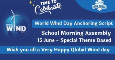 World Wind Day - School Assembly Anchoring Script - 15 June 2023
