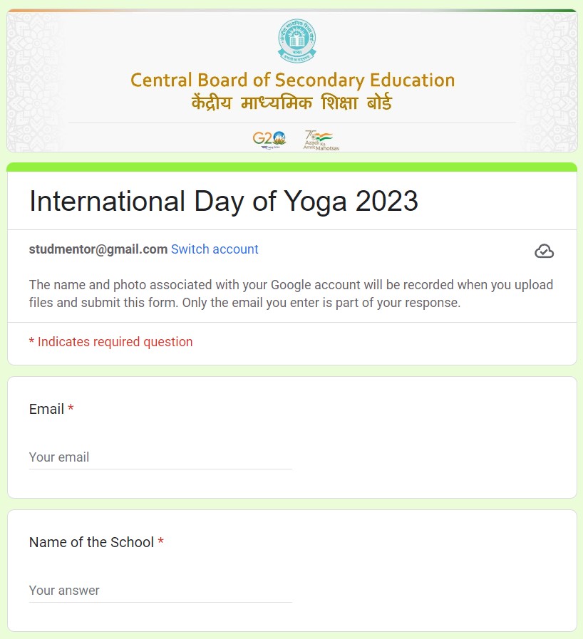 upload link of international yoga day 2023