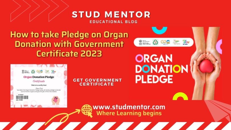 How to take Pledge on Organ Donation with Government Certificate 2023