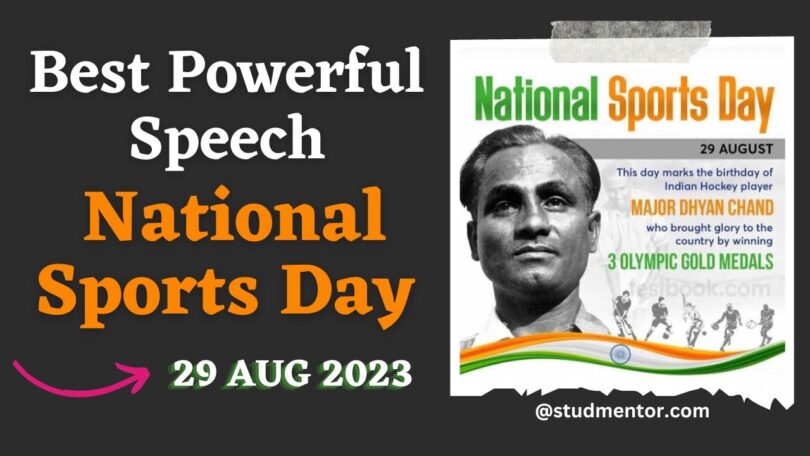 Best Powerful Speech on National Sports Day - 29 August 2023