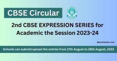 CBSE Circular - 2nd CBSE EXPRESSION SERIES for Academic the Session 2023-24