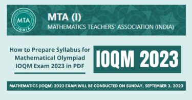 How to Prepare Syllabus for Mathematical Olympiad IOQM Exam 2023 in PDF
