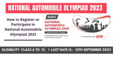 How to Register or Participate in ASDC National Automobile Olympiad 2023