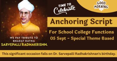 Anchoring Script for National Teacher's Day (Shikshak Diwas) – 05 September 2023