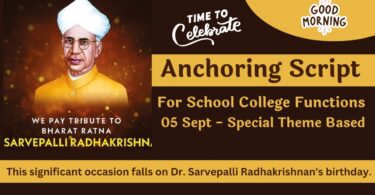 Anchoring Script for National Teacher's Day (Shikshak Diwas) – 05 September 2023