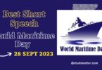 Best Short Speech on World Maritime Day in English 28 September 2023