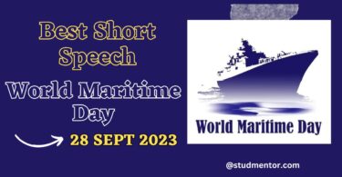 Best Short Speech on World Maritime Day in English 28 September 2023