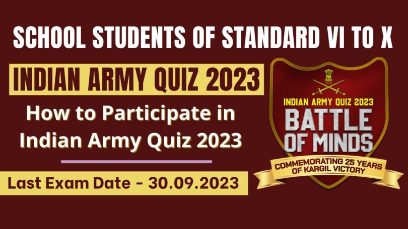 CBSE Circular - How to Participate in Indian Army Quiz 2023