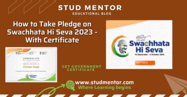 How to Take a Pledge on Swachhata Hi Seva 2023 - With Certificate