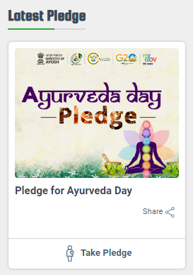 Ayurveda Day Pledge 2023 - Step 2