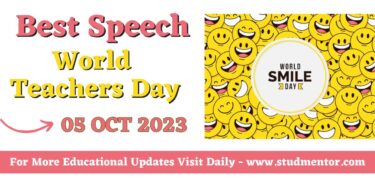Best Speech Essay on World Smile Day - 06 October 2023