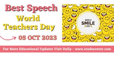 Best Speech Essay on World Smile Day - 06 October 2023