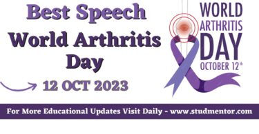 Best Speech on World Arthritis Day - 12 October 2023