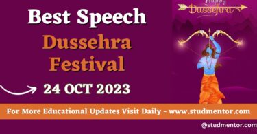 Best Speech to speak on Dussehra Festival in English - 2023