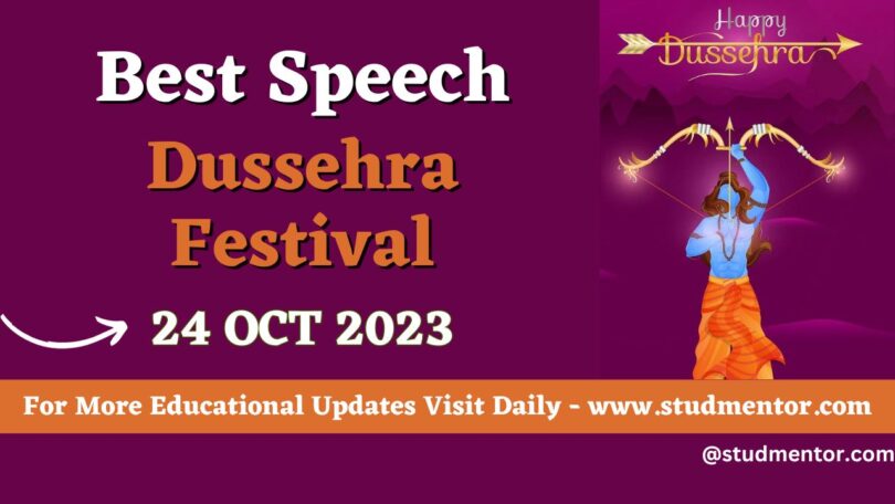 Best Speech to speak on Dussehra Festival in English - 2023