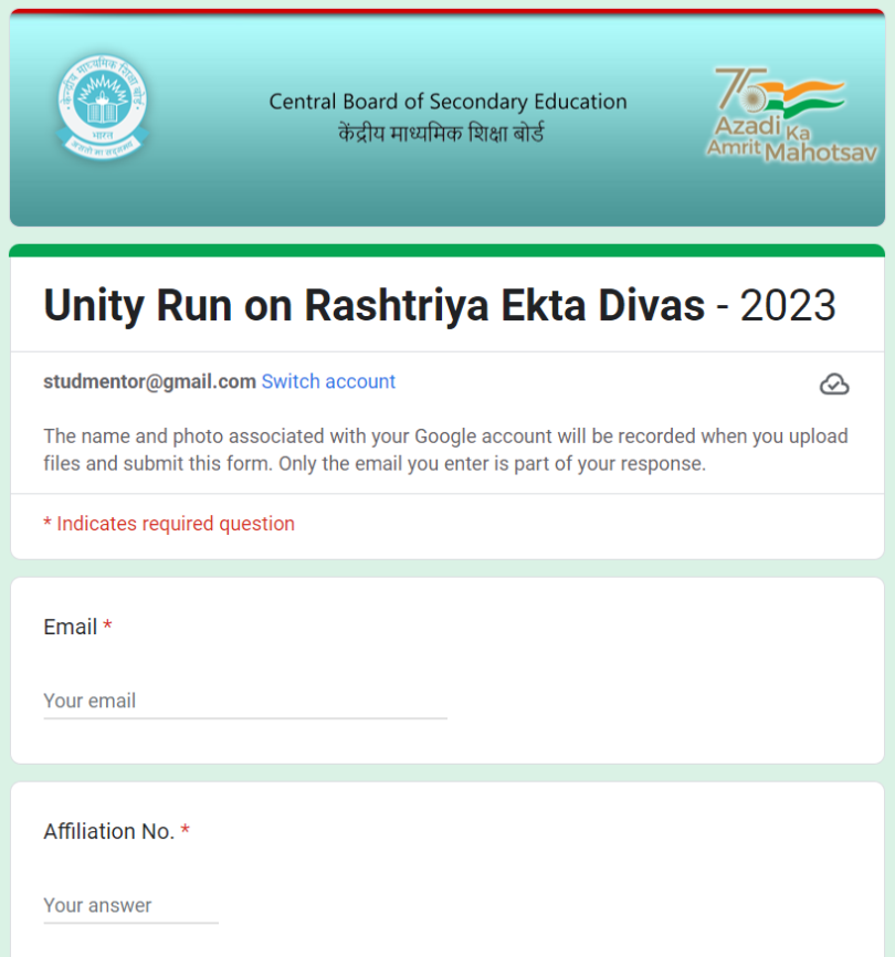 CBSE Circular - Run for Unity on Rashtriya Ekta Diwas (National Unity ...