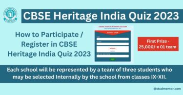 How to Participate Register in CBSE Heritage India Quiz 2023
