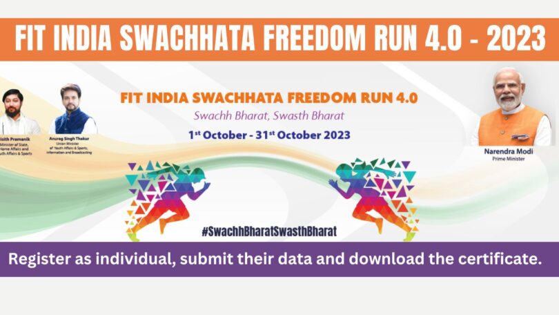 How to Participate in Fit India Swachhata Freedom Run 4.0 with Certificate 2023