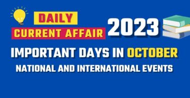 List Of Important Days in October 2023 National & International Events