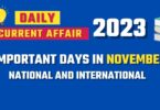List of November Month Special Important Days in PDF 2023