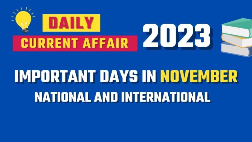 List of November Month Special Important Days in PDF 2023