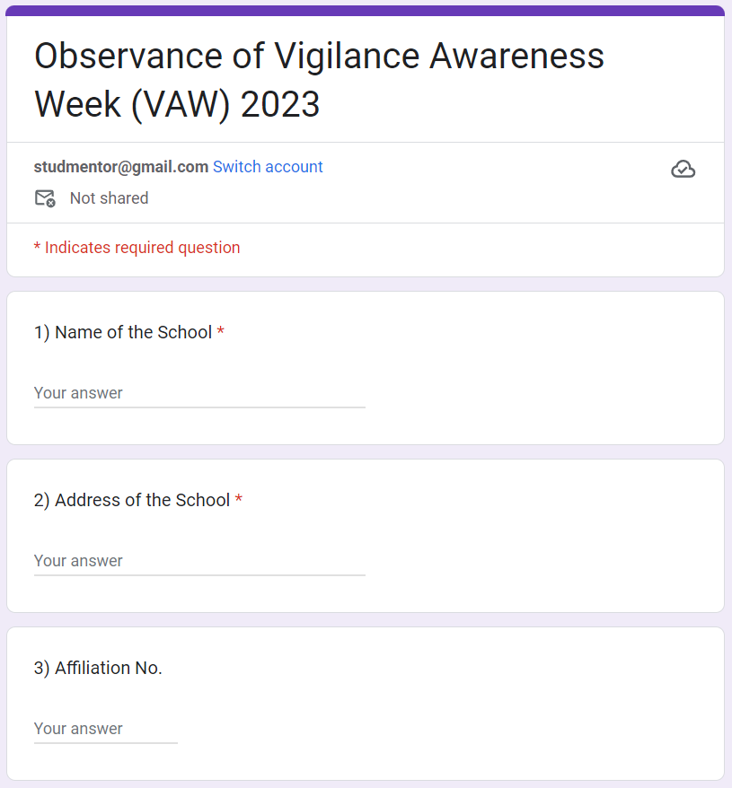 Upload Report of Vigilance Awareness Week (VAW) 2023