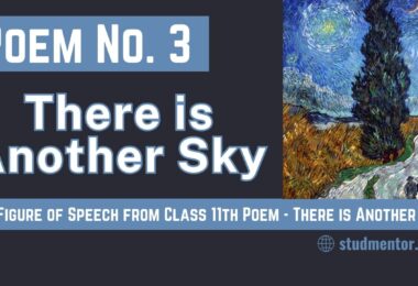 All Figure of Speech from Class 11th Poem - There is Another Sky 2023