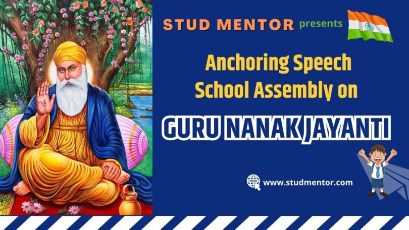 Anchoring Speech School Assembly on Guru Nanak Jayanti 2023