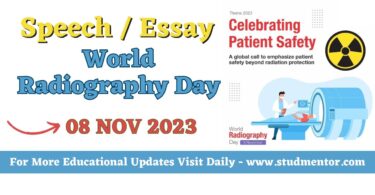 Best Speech Essay on World Radiography Day - 08 November 2023