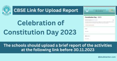 CBSE Link for Upload Report - Celebration of Constitution Day 2023