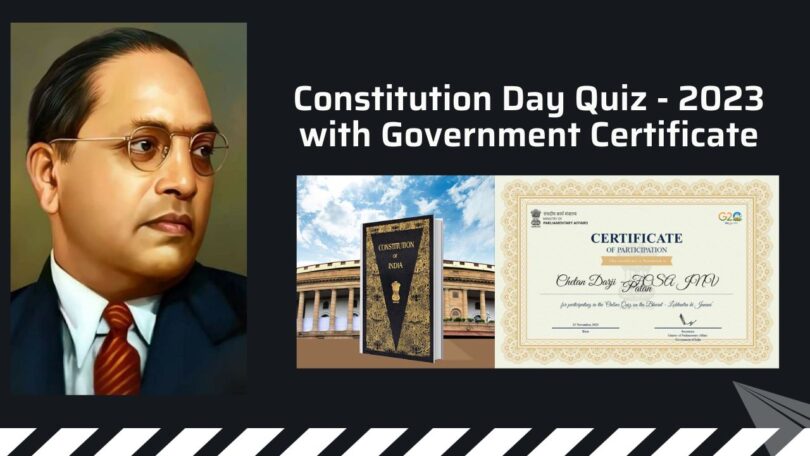 Constitution Day Quiz - 2023 with Government Certificate