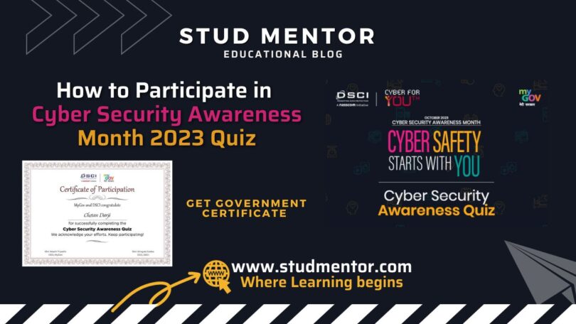 How to Participate in Cyber Security Awareness Month 2023 Quiz