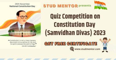 Quiz Competition on Constitution Day (Samvidhan Divas) 2023 with Certificate