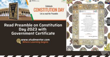 Read Preamble on Constitution Day 2023 with Government Certificate