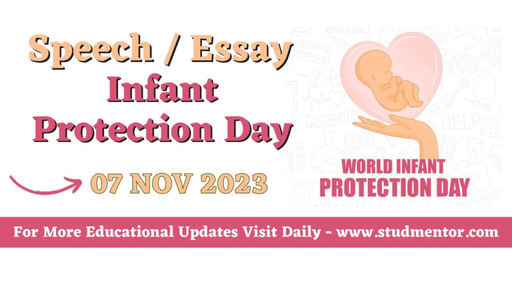 Speech on Infant Protection Day in English - 7 November 2023