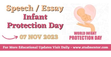 Speech on Infant Protection Day in English - 7 November 2023