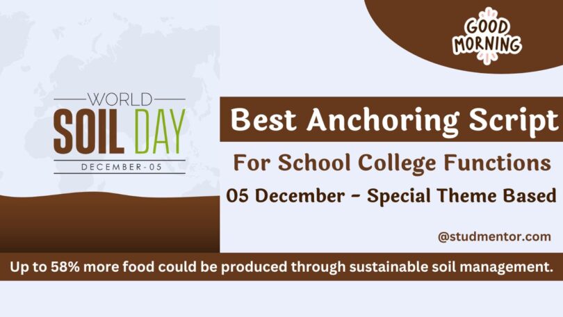 Anchoring Script for World Soil Day - 05 December 2023