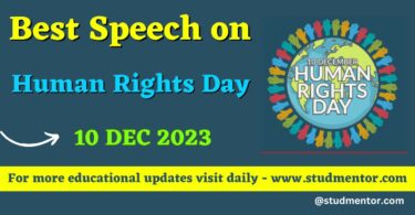 Best Speech on Human Rights Day - 10 December 2023