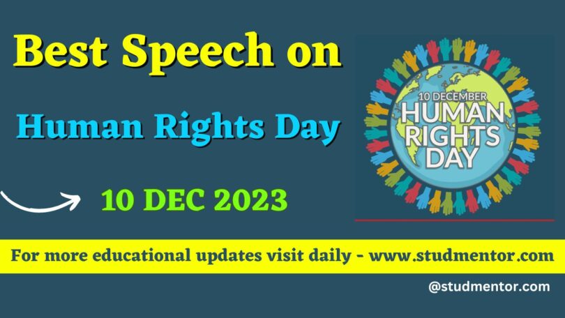 Best Speech on Human Rights Day - 10 December 2023
