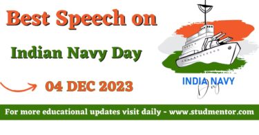 Best Speech on Indian Navy Quiz - 04 December 2023