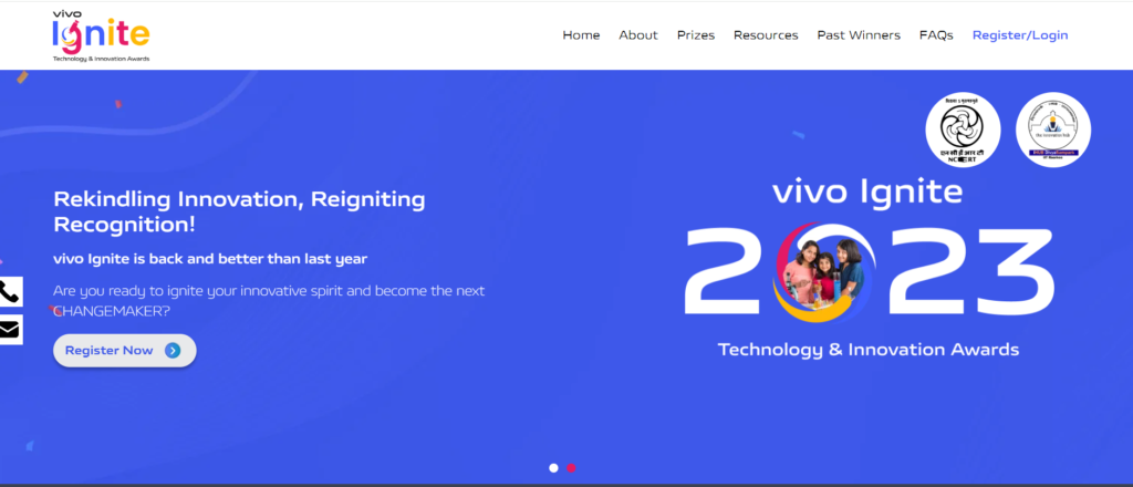 Click On Register Button - VIVO Ignite 2023 Awards